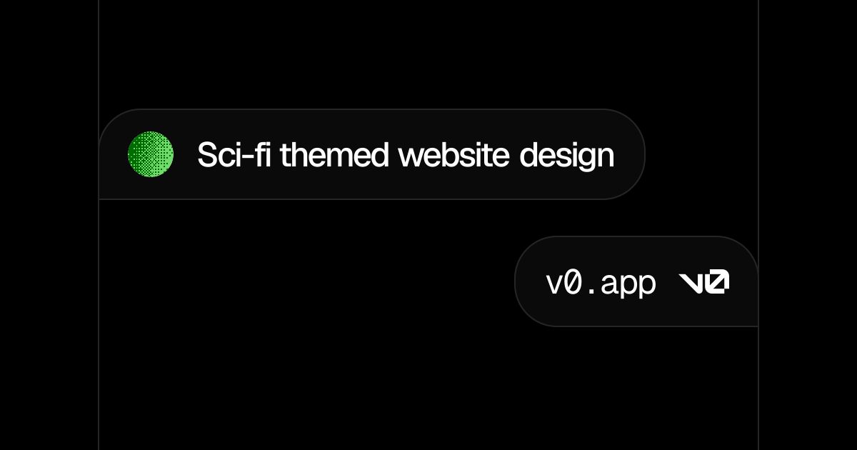 Sci-fi themed website design – v0 by Vercel