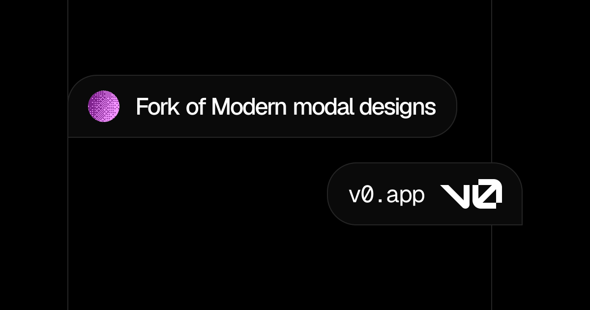 Fork of Modern modal designs - v0 by Vercel