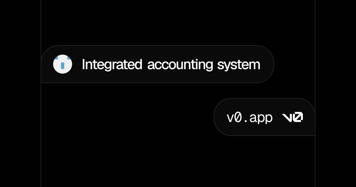 Integrated accounting system – v0 by Vercel