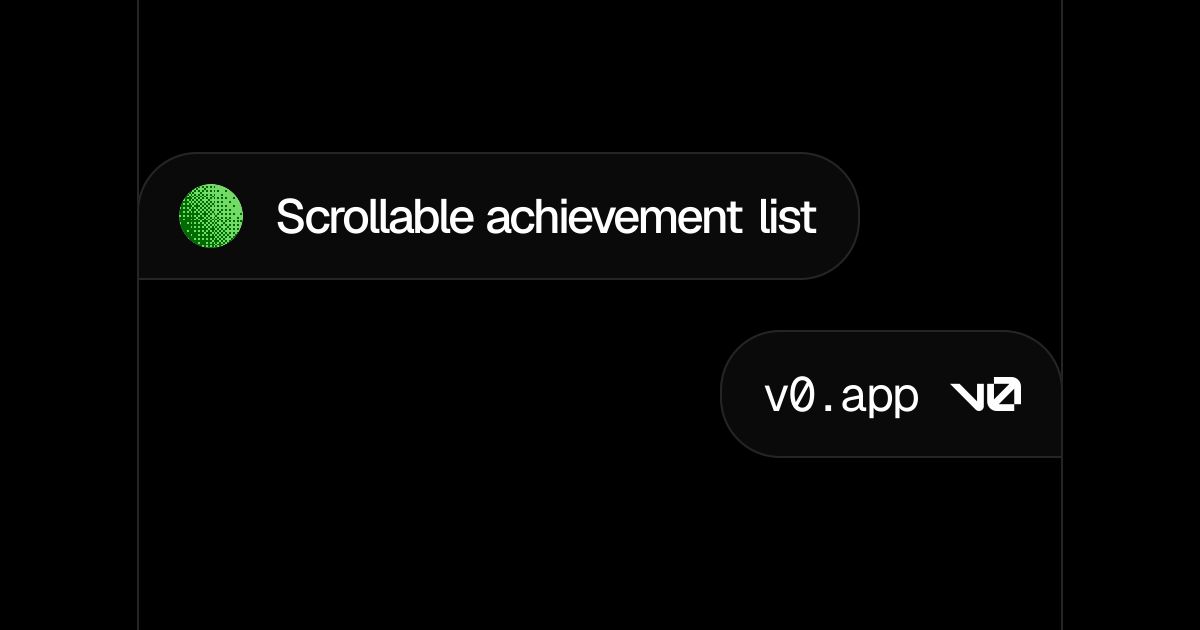 Scrollable achievement list – v0 by Vercel