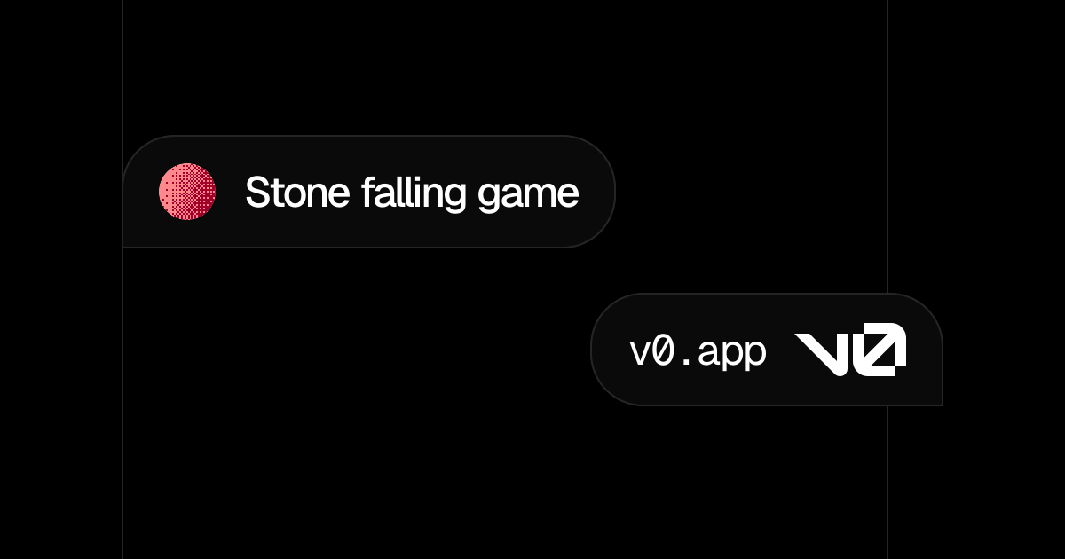 Stone falling game – v0 by Vercel