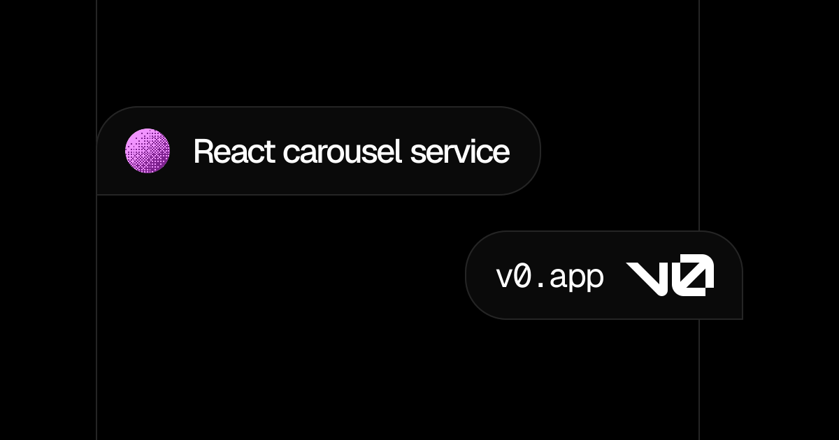React carousel service – v0 by Vercel