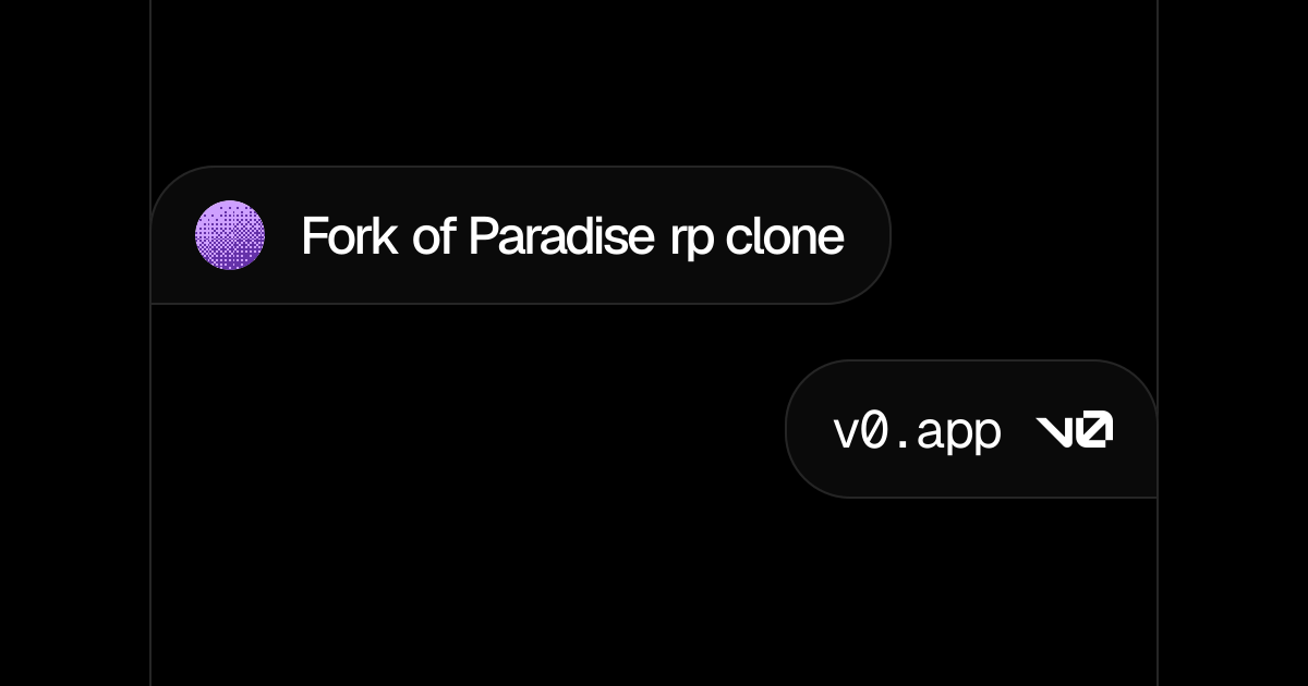 Fork of Paradise rp clone – v0 by Vercel
