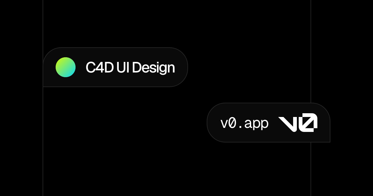 C4D UI Design – v0 by Vercel