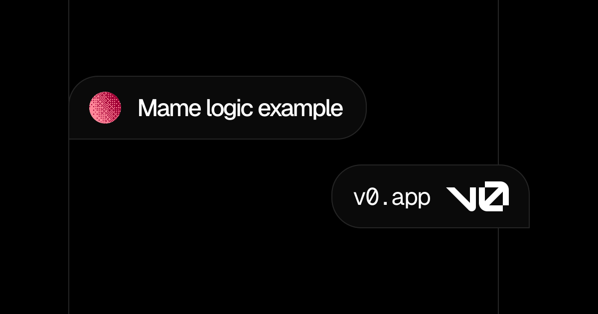 Mame logic example – v0 by Vercel