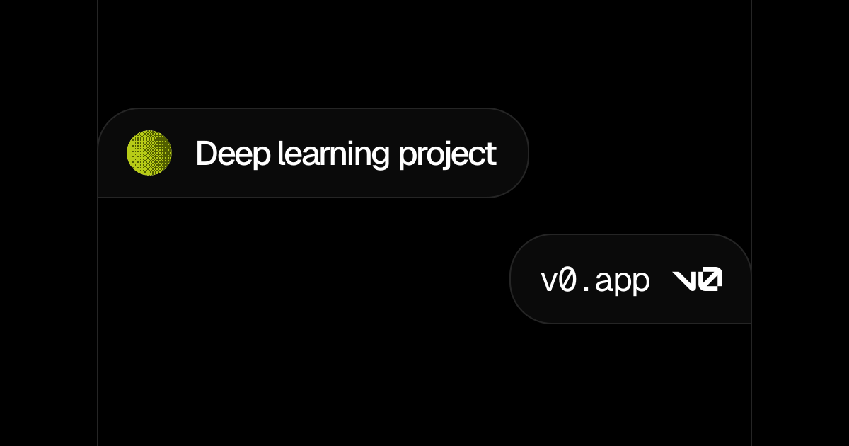 Deep learning project – v0 by Vercel