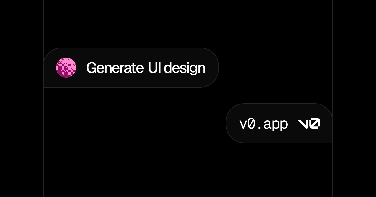 Generate UI design – v0 by Vercel