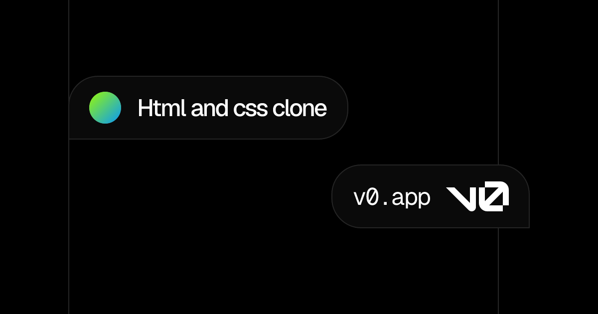 Html and css clone – v0 by Vercel
