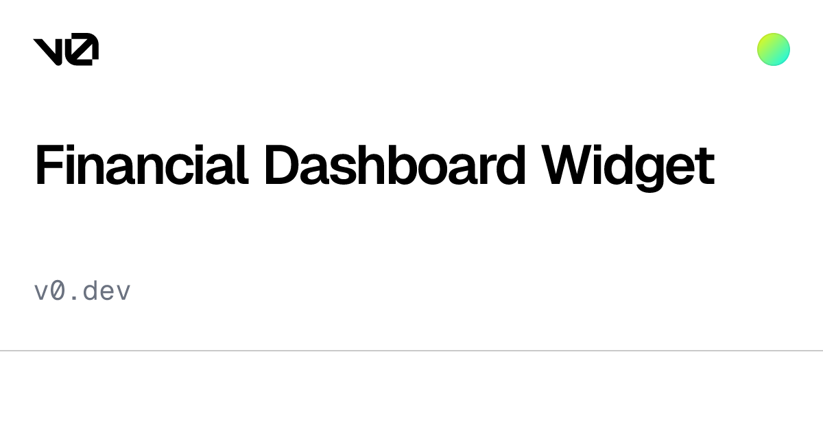 To create an effective financial widget for an Investor Dashboard, let's design a comprehensive "Portfolio Overview" component. This wi