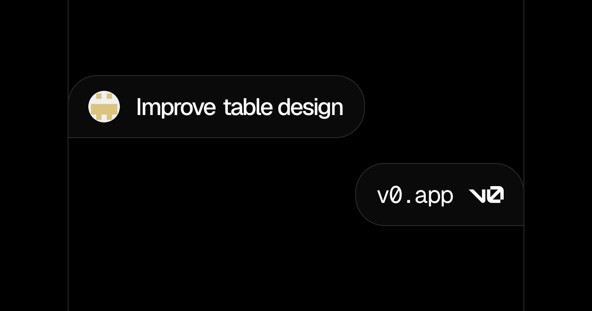 Improve table design – v0 by Vercel