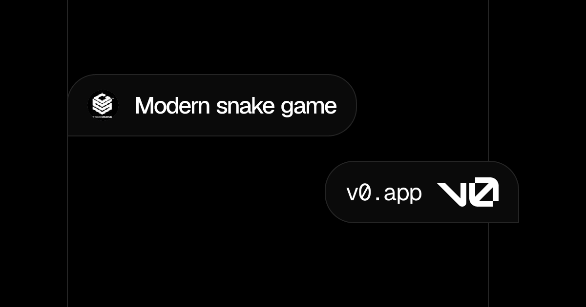 Modern snake game – v0 by Vercel