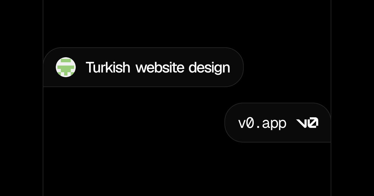 Turkish website design – v0 by Vercel